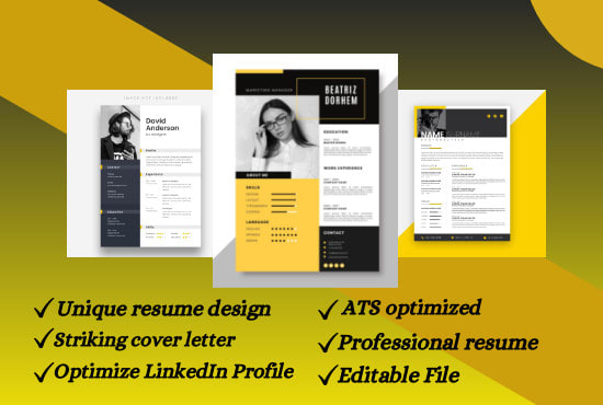 I will write, edit CV, resume, cover letters template and optimize linkedin