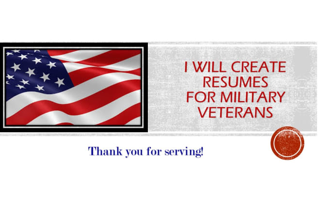 I will write resumes for veterans