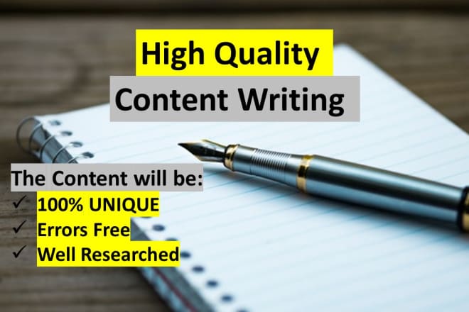 I will write unique high quality blog post or article for you