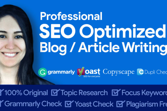 I will write unique SEO articles in english