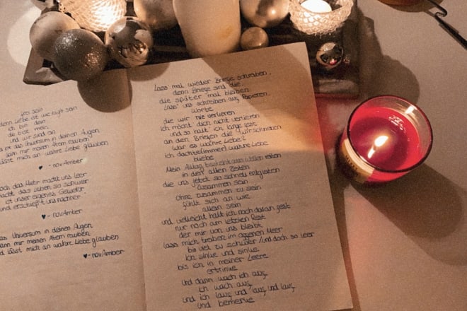I will write you love letters or poetry