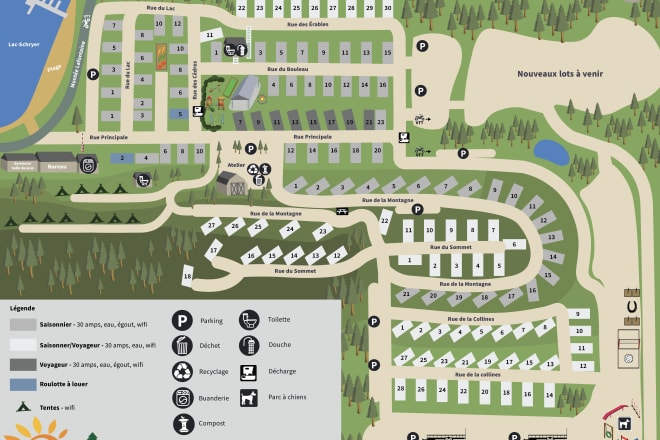 I will create a map for your campground or business