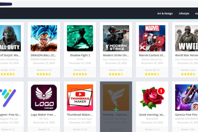 I will create apk downloading website app can extract through play store