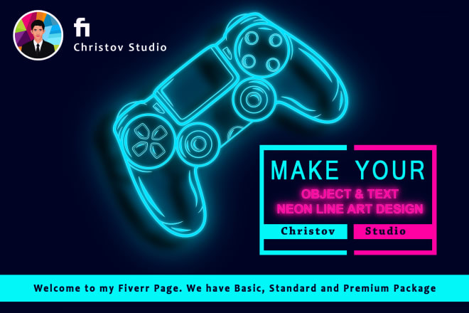 I will custom neon line art by your object or text
