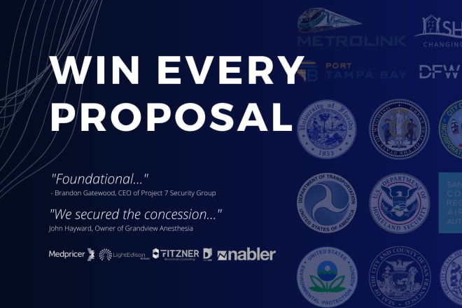 I will develop a winning proposal for an rfp or rfq