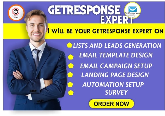 I will do getresponse landing page mailchimp landing page,getresponse automation