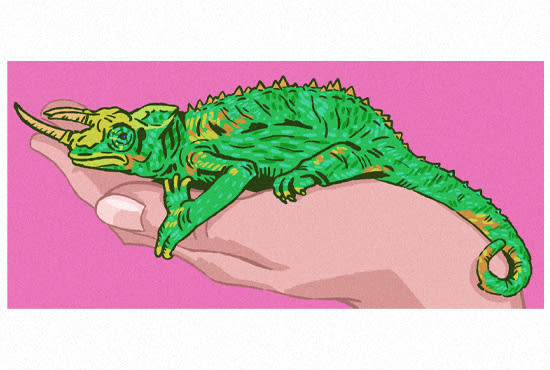 I will draw a colourful character portrait of your pet