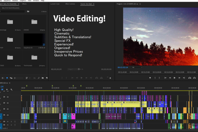 I will edit your film, music video, event or documentary