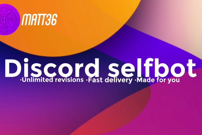 I will create a fast reliable personalized selfbot