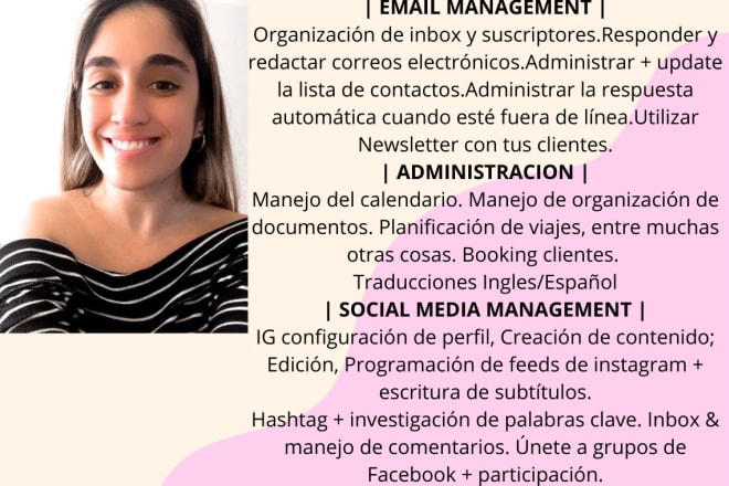 I will asistente virtual, email managment y administracion