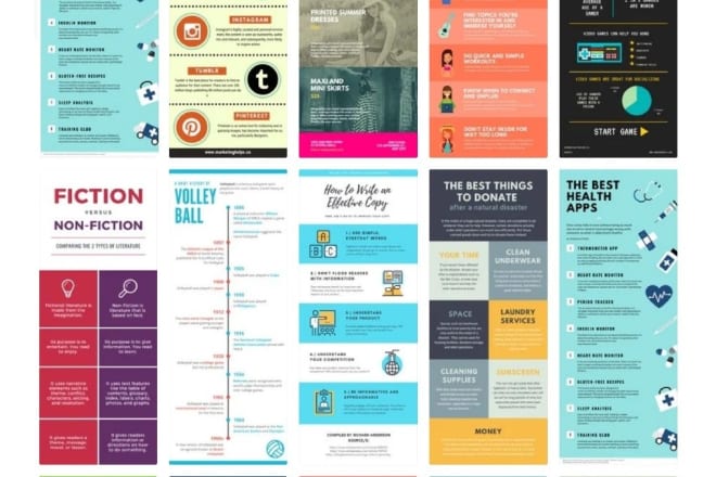 I will create a professional unique infographics examples