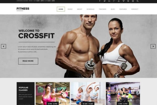 I will create fitness website with awesome design and responsive