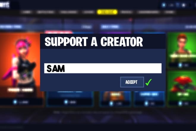 I will design a fortnite support a creator code intro or animation