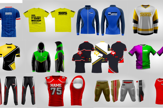 I will design sublimation jersey garments 3d mockups